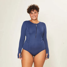 Indlæs billede i galleriet, Image 06: Uv Line Une Pièce Swimsuit Macae Navy Blue Upf50+