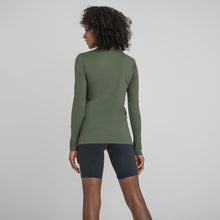 Indlæs billede i galleriet, Model Back: Uv Line T-Shirt Longsleeve Uvpro Fem Verde Militar Upf50+