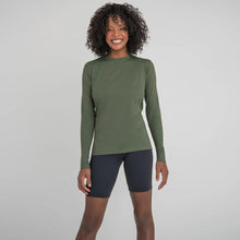 Indlæs billede i galleriet, Model Front: Uv Line T-Shirt Longsleeve Uvpro Fem Verde Militar Upf50+