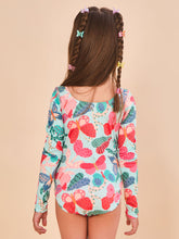 Indlæs billede i galleriet, Model Back: Uv Line Une Pièce Fille Swimsuit Girl Borboletinha Upf50+