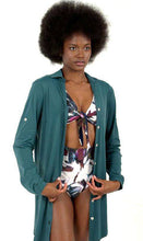 Indlæs billede i galleriet, Product Front: Uv Line Chemise Shirtdress Copenhagen Petroleo Upf50+