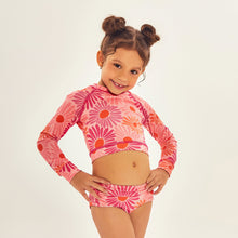 Indlæs billede i galleriet, Model Front: Uv Line Deux Pièces Fille Bikini Girl Solar Rose