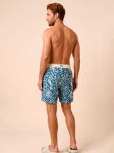 Indlæs billede i galleriet, Model Back: Uv Line Bermuda / Short Pour Homme Shorts Acqua Boxer Tie Dye Blue Upf50+