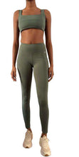 Indlæs billede i galleriet, Product Front: Uv Line Fitness Bas Legging Fit Aspen Green Cactus Upf50+