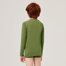 Indlæs billede i galleriet, Model Back: Uv Line T-Shirt Longsleeve Uvrpo Inf Verde Militar Upf50+