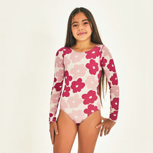 Indlæs billede i galleriet, Model Front: Uv Line Une Pièce Fille Swimsuit Flores Upf50+