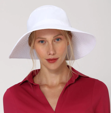 Indlæs billede i galleriet, Model Front: Uv Line Chapeau Souple/Capeline Hat Lyon Nac L Fem White Upf50+
