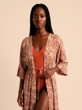 Indlæs billede i galleriet, Gallery: Uv Line Chemise Long Shirtdress Tie Dye Pitanga Upf50+
