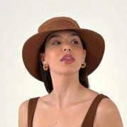 Indlæs billede i galleriet, Product Front: Uv Line Bob Hat California Fem Cognac Upf50+
