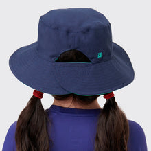 Indlæs billede i galleriet, Model Back: Uv Line Chapeau Souple/Capeline Hat California Inf Navy Blue Lagoa Upf50+
