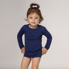 Indlæs billede i galleriet, Image 02: Uv Line T-Shirt Longsleeve Baby Navy Blue Upf50+
