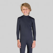 Indlæs billede i galleriet, Gallery: Uv Line T-Shirt Rash Guard Kids High-Neck Black Upf50+
