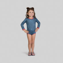 Indlæs billede i galleriet, Model Front: Uv Line Maillot De Bain Bébé Macaquinho Baby Listras Upf50+
