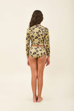 Indlæs billede i galleriet, Model Back: Uv Line Une Pièce Fille Girl Bikini Hot Pant Jaguar Upf50+
