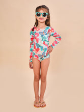 Indlæs billede i galleriet, Model Front: Uv Line Une Pièce Fille Swimsuit Girl Borboletinha Upf50+
