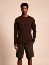 Indlæs billede i galleriet, Gallery: Uv Line T-Shirt Longsleeve New Fit Textura Masc Brown Upf50+
