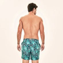 Indlæs billede i galleriet, Model Back: Uv Line Short De Bain Short Acqua Coqueiros Turquesa Upf50+
