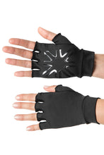 Indlæs billede i galleriet, Model Front: Uv Line Gants Short Gloves Uni Black Upf50+
