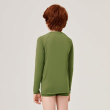 Indlæs billede i galleriet, Model Back: Uv Line T-Shirt Longsleeve Uvrpo Inf Verde Militar Upf50+
