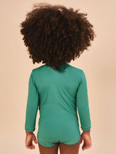 Indlæs billede i galleriet, Model Back: Uv Line Maillot De Bain Bébé Baby Longsleeve Swimsuit Deep Sea Upf50+
