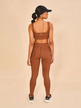 Indlæs billede i galleriet, Model Back: Uv Line Fitness Bas Legging Fit Aspen Brown Upf50+
