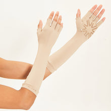 Indlæs billede i galleriet, Image 04: Uv Line Gants Long Gloves Uni Chocolate Upf50+
