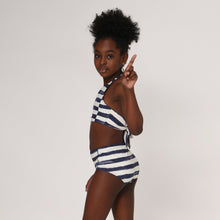 Indlæs billede i galleriet, Model Back: Uv Line Deux Pièces Fille Bikini Set Listras Upf50+
