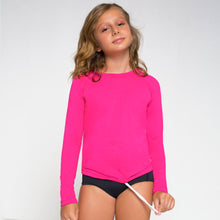 Indlæs billede i galleriet, Gallery: Uv Line T-Shirt Longsleeve Uvpro Kids Pink Upf50+

