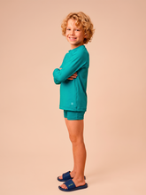 Indlæs billede i galleriet, Image 03: Uv Line T-Shirt Longsleeve Uvpro Kids Green Sea Upf50+
