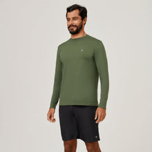 Indlæs billede i galleriet, Image 02: Uv Line T-Shirt Longsleeve Uvpro Green Militar Upf50+

