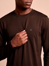 Indlæs billede i galleriet, Image 05: Uv Line T-Shirt Longsleeve New Fit Textura Masc Brown Upf50+
