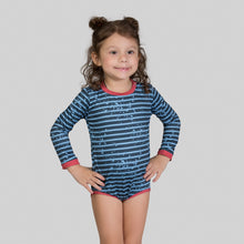Indlæs billede i galleriet, Gallery: Uv Line Maillot De Bain Bébé Macaquinho Baby Listras Upf50+
