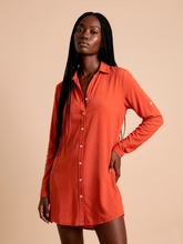 Indlæs billede i galleriet, Gallery: Uv Line Chemise Shirtdress Copenhagen Pitanga Upf50+
