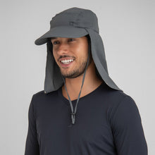 Indlæs billede i galleriet, Model Front: Uv Line Chapeau Legionnaire Cap Leg Atacama 2021 Masc Grey Upf50+
