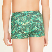 Indlæs billede i galleriet, Model Back: Uv Line Maillot De Bain Garçon Swim Trunks Kids Leaves Upf50+
