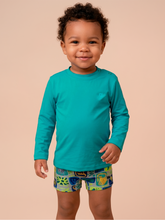 Indlæs billede i galleriet, Gallery: Uv Line T-Shirt Longsleeve Baby Green Sea Upf50+

