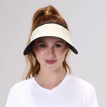 Indlæs billede i galleriet, Model Front: Uv Line Visière Visor Bali Fem Sand Black Upf50+
