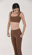 Indlæs billede i galleriet, Product Front: Uv Line Fitness Bas Legging Fit Aspen Brown Upf50+
