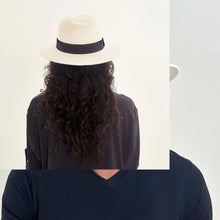 Indlæs billede i galleriet, Model Back: Uv Line Chapeau Panama Hat Shanghai Imp Uni White Black Upf50+
