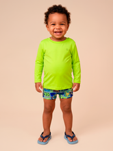 Indlæs billede i galleriet, Model Front: Uv Line T-Shirt Longsleeve Baby Yellow Fluor Upf50+
