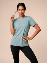 Indlæs billede i galleriet, Gallery: Uv Line Haut De Plage T-Shirt Uvpro Fem Green Water Upf50+
