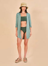 Indlæs billede i galleriet, Image 02: Uv Line Chemise Shirtdress Copenhagen Water Green Upf50+
