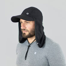 Indlæs billede i galleriet, Model Front: Uv Line Chapeau Legionnaire Neck Cap Africa 2021 Masc Black Upf50+
