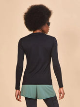 Indlæs billede i galleriet, Model Back: Uv Line T-Shirt Longsleeve Fem Skin Infratherm Preto Upf50+
