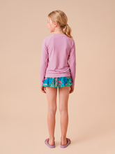 Indlæs billede i galleriet, Model Back: Uv Line T-Shirt Longsleeve Uvpro Kids Rose Upf50+
