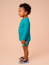 Indlæs billede i galleriet, Image 03: Uv Line T-Shirt Longsleeve Baby Green Sea Upf50+
