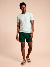 Indlæs billede i galleriet, Model Front: Uv Line T-Shirt Pour Homme T-Shirt Uvpro Masc Light Green Upf50+
