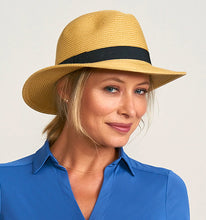 Indlæs billede i galleriet, Image 02: Uv Line Chapeau Panama Hat Shanghai Imp Uni Sand Black Upf50+
