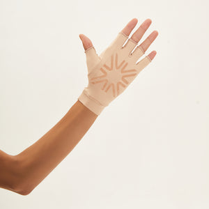 Short Glove Chokolade UPF50+