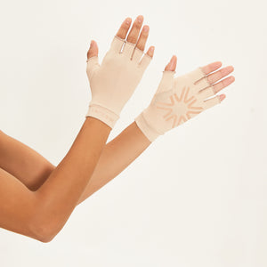 Short Glove Chokolade UPF50+